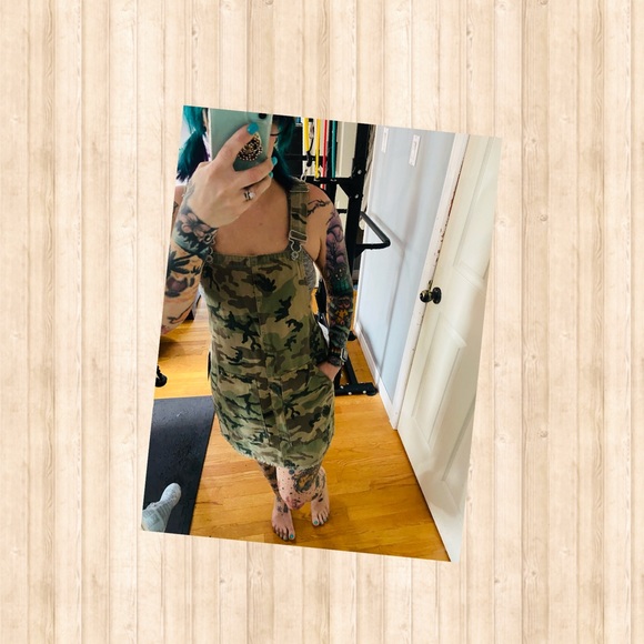 Bluenotes Denim Camo Skirt Overall - Picture 1 of 2